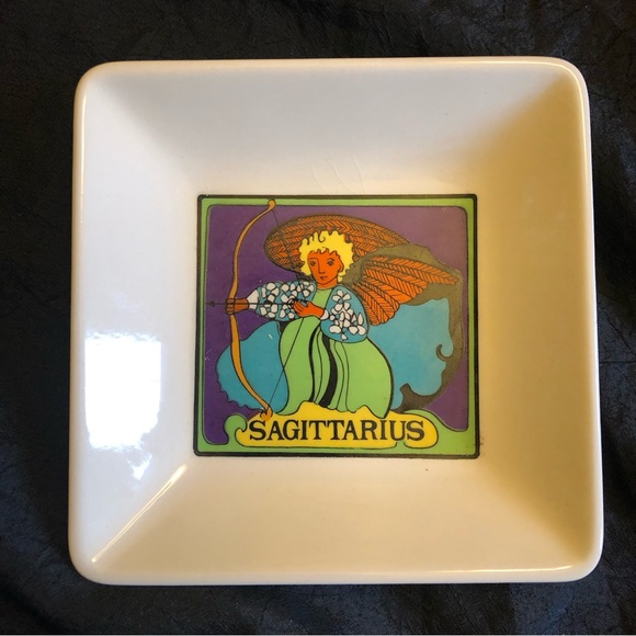 Sagittarius 5" Square Trinket / Candy / Jewelry Ceramic Dish - Picture 1 of 16